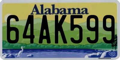 AL license plate 64AK599
