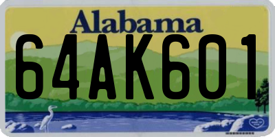 AL license plate 64AK601