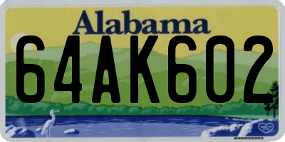 AL license plate 64AK602