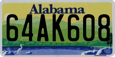 AL license plate 64AK608