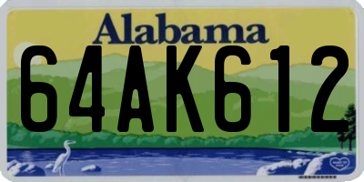 AL license plate 64AK612