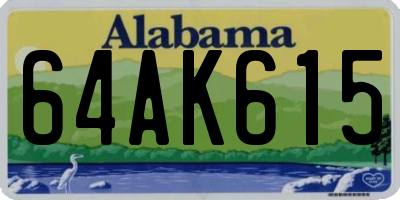 AL license plate 64AK615