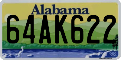 AL license plate 64AK622