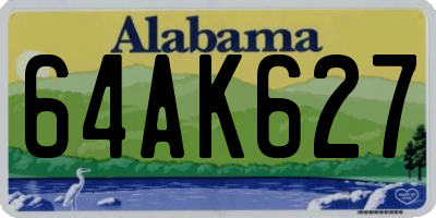AL license plate 64AK627