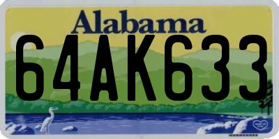 AL license plate 64AK633