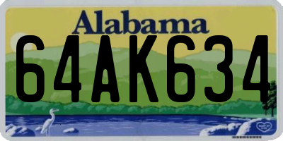 AL license plate 64AK634
