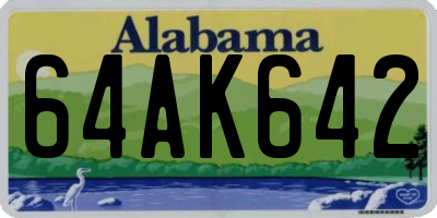 AL license plate 64AK642