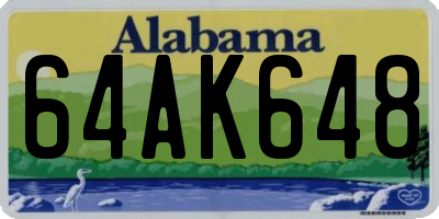 AL license plate 64AK648