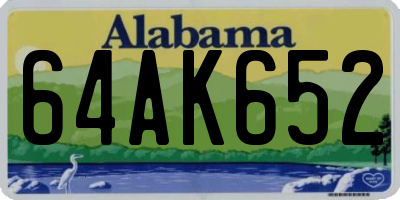 AL license plate 64AK652