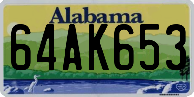 AL license plate 64AK653