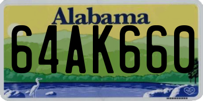 AL license plate 64AK660