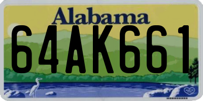 AL license plate 64AK661