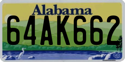 AL license plate 64AK662