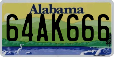AL license plate 64AK666