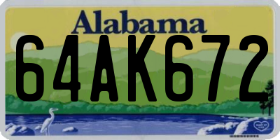 AL license plate 64AK672