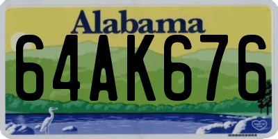 AL license plate 64AK676