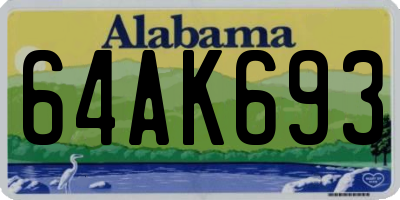 AL license plate 64AK693