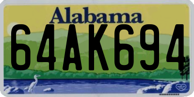 AL license plate 64AK694