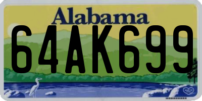 AL license plate 64AK699