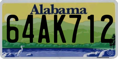 AL license plate 64AK712