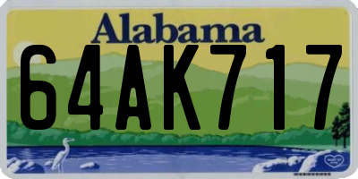 AL license plate 64AK717