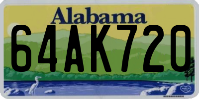 AL license plate 64AK720