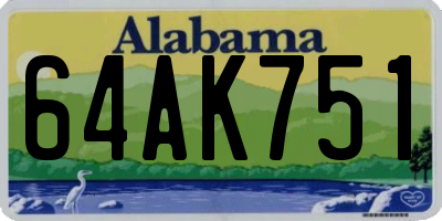 AL license plate 64AK751
