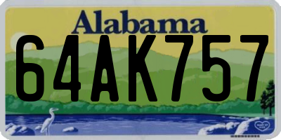 AL license plate 64AK757