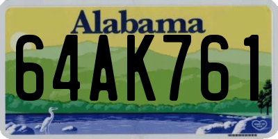 AL license plate 64AK761