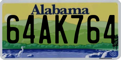 AL license plate 64AK764