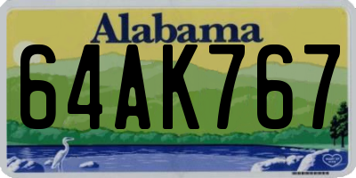 AL license plate 64AK767