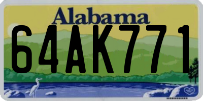 AL license plate 64AK771