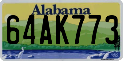 AL license plate 64AK773