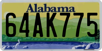 AL license plate 64AK775