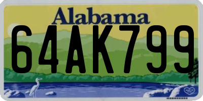 AL license plate 64AK799