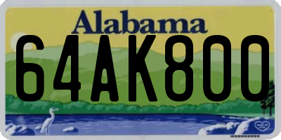 AL license plate 64AK800