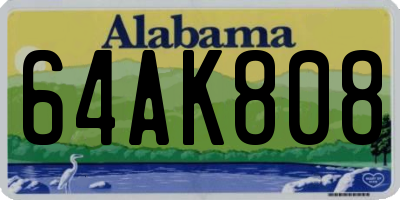 AL license plate 64AK808