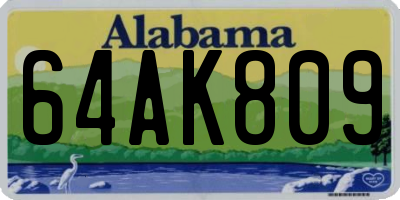 AL license plate 64AK809