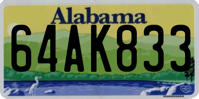 AL license plate 64AK833