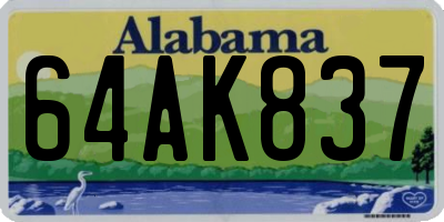 AL license plate 64AK837