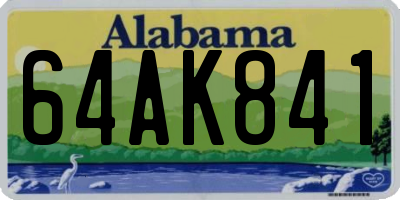 AL license plate 64AK841