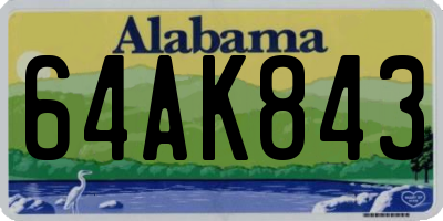 AL license plate 64AK843