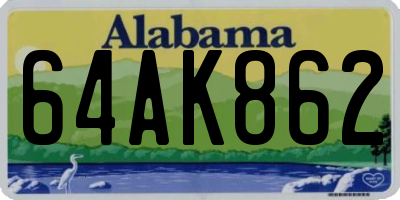 AL license plate 64AK862