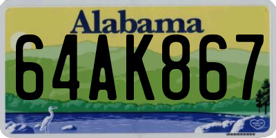 AL license plate 64AK867