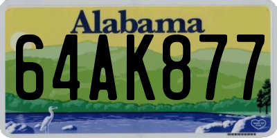 AL license plate 64AK877