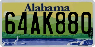 AL license plate 64AK880
