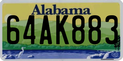 AL license plate 64AK883