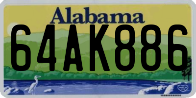 AL license plate 64AK886