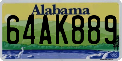 AL license plate 64AK889