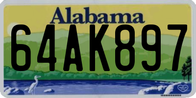 AL license plate 64AK897